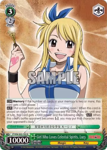 Girl Who Loves Celestial Spirits, Lucy (FT/EN-S02-102 R), Fairy Tail ver.E — Weiß Schwarz card price