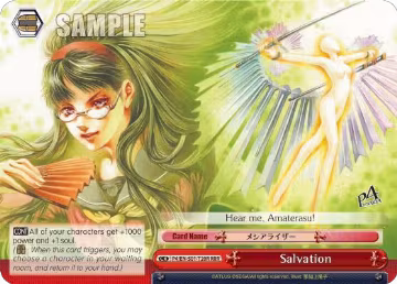 Salvation (RRR) (P4/EN-S01-T20R RRR), Persona 4 ver.E — Weiß Schwarz card price