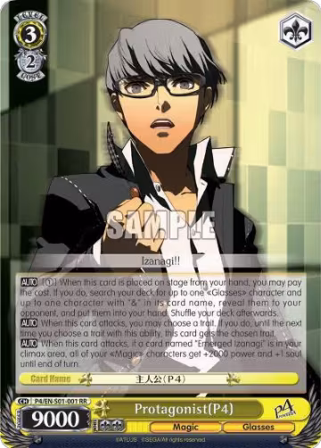 Protagonist(P4) (P4/EN-S01-001 RR), Persona 4 ver.E — Weiß Schwarz card price