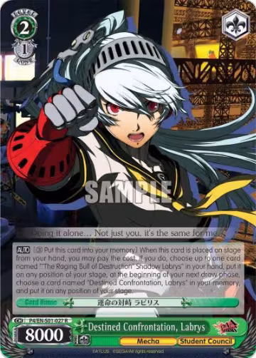 Destined Confrontation, Labrys (P4/EN-S01-027 R), Persona 4 ver.E — Weiß Schwarz card price