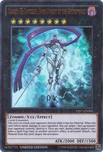 Number 23: Lancelot, Dark Knight of the Underworld (YZ07-EN001) — card price