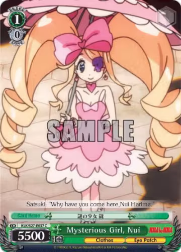 Mysterious Girl, Nui (KLK/S27-E037 C), KILL la KILL — Weiß Schwarz card price