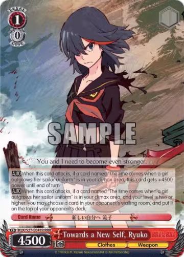 Towards a New Self, Ryuko (RRR) (KLK/S27-E041R RRR), KILL la KILL — Weiß Schwarz card price