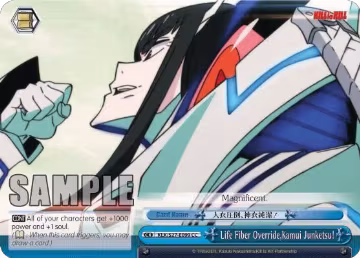 Life Fiber Override, Kamui Junketsu! (KLK/S27-E099 CC), KILL la KILL — Weiß Schwarz card price