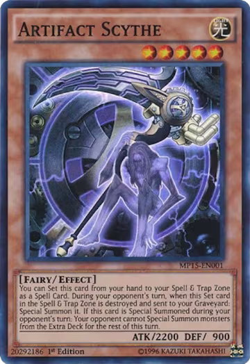 Artifact Scythe (MP15-EN001), 2015 Mega-Tins Mega Pack — Yu-Gi-Oh! card price