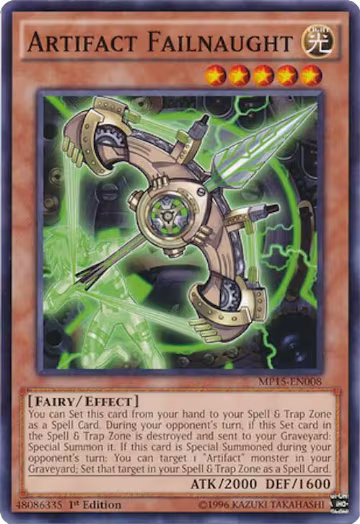 Artifact Failnaught (MP15-EN008), 2015 Mega-Tins Mega Pack — Yu-Gi-Oh! card price