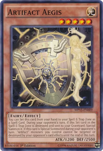 Artifact Aegis (MP15-EN009), 2015 Mega-Tins Mega Pack — Yu-Gi-Oh! card price