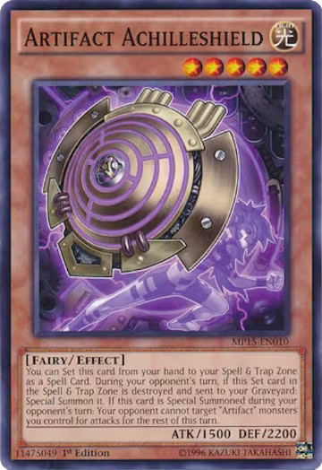 Artifact Achilleshield (MP15-EN010), 2015 Mega-Tins Mega Pack — Yu-Gi-Oh! card price