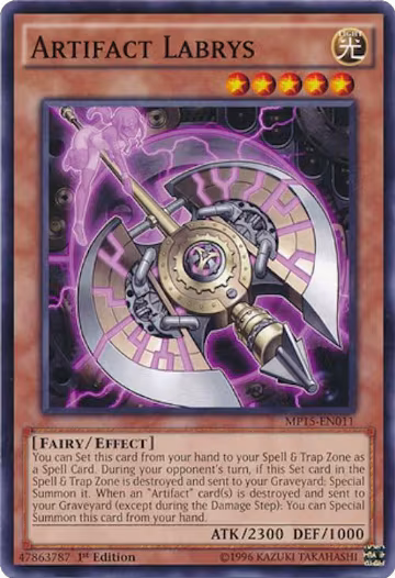 Artifact Labrys (MP15-EN011), 2015 Mega-Tins Mega Pack — Yu-Gi-Oh! card price