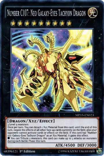 Number C107: Neo Galaxy-Eyes Tachyon Dragon (MP15-EN023), 2015 Mega-Tins Mega Pack — Yu-Gi-Oh! card price