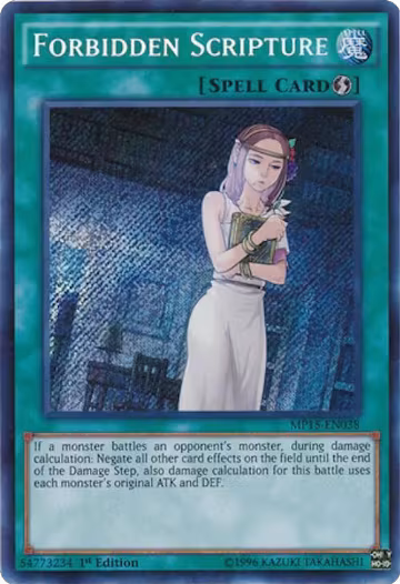 Forbidden Scripture (MP15-EN038), 2015 Mega-Tins Mega Pack — Yu-Gi-Oh! card price