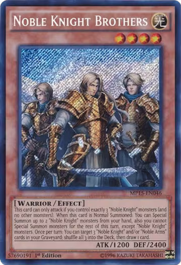 Noble Knight Brothers (MP15-EN046), 2015 Mega-Tins Mega Pack — Yu-Gi-Oh! card price