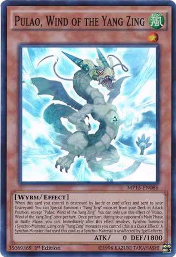 Pulao, Wind of the Yang Zing (MP15-EN086), 2015 Mega-Tins Mega Pack — Yu-Gi-Oh! card price