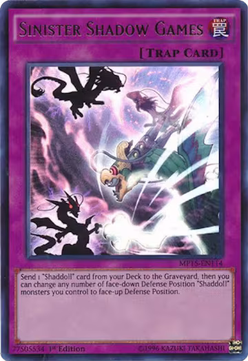 Sinister Shadow Games (MP15-EN114), 2015 Mega-Tins Mega Pack — Yu-Gi-Oh! card price