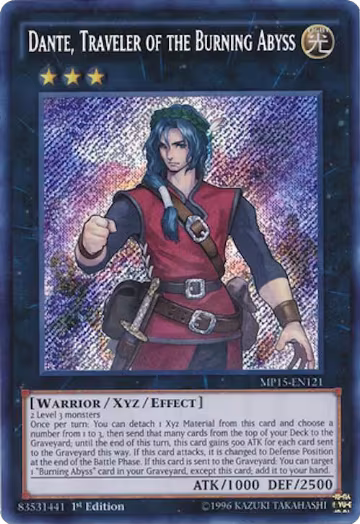 Dante, Traveler of the Burning Abyss (MP15-EN121), 2015 Mega-Tins Mega Pack — Yu-Gi-Oh! card price