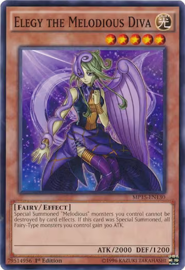 Elegy the Melodious Diva (MP15-EN130), 2015 Mega-Tins Mega Pack — Yu-Gi-Oh! card price