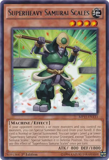 Superheavy Samurai Scales (MP15-EN133), 2015 Mega-Tins Mega Pack — Yu-Gi-Oh! card price