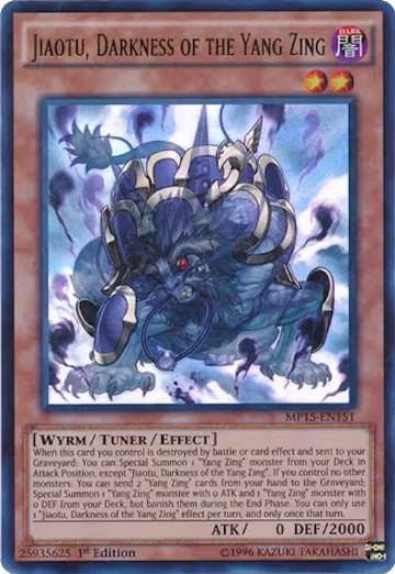 Jiaotu, Darkness of the Yang Zing (MP15-EN151), 2015 Mega-Tins Mega Pack — Yu-Gi-Oh! card price
