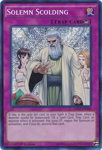 Solemn Scolding (MP15-EN186) — card price