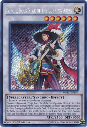 Virgil, Rock Star of the Burning Abyss (MP15-EN187), 2015 Mega-Tins Mega Pack — Yu-Gi-Oh! card price