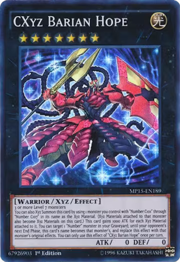 CXyz Barian Hope (MP15-EN189), 2015 Mega-Tins Mega Pack — Yu-Gi-Oh! card price