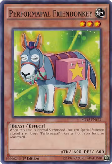 Performapal Friendonkey (MP15-EN193), 2015 Mega-Tins Mega Pack — Yu-Gi-Oh! card price