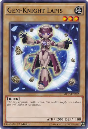 Gem-Knight Lapis (MP15-EN202), 2015 Mega-Tins Mega Pack — Yu-Gi-Oh! card price