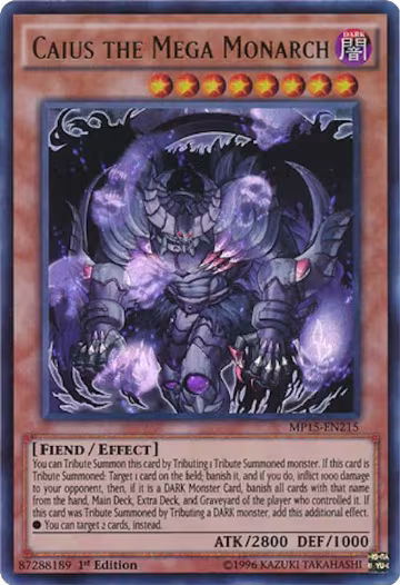 Caius the Mega Monarch (MP15-EN215), 2015 Mega-Tins Mega Pack — Yu-Gi-Oh! card price