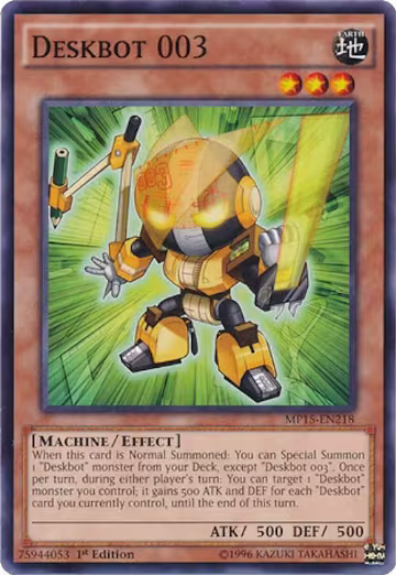 Deskbot 003 (MP15-EN218), 2015 Mega-Tins Mega Pack — Yu-Gi-Oh! card price