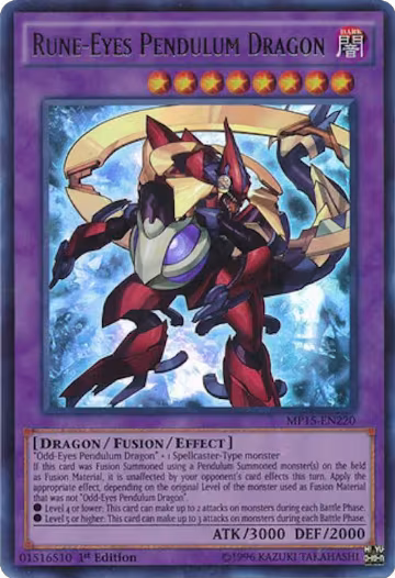 Rune-Eyes Pendulum Dragon (MP15-EN220), 2015 Mega-Tins Mega Pack — Yu-Gi-Oh! card price
