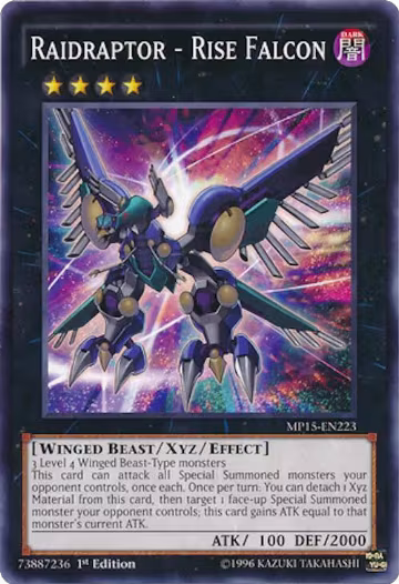 Raidraptor - Rise Falcon (MP15-EN223), 2015 Mega-Tins Mega Pack — Yu-Gi-Oh! card price