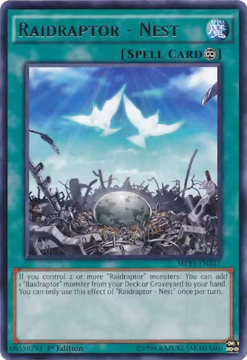Raidraptor - Nest (MP15-EN227), 2015 Mega-Tins Mega Pack — Yu-Gi-Oh! card price
