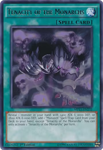 Tenacity of the Monarchs (MP15-EN232), 2015 Mega-Tins Mega Pack — Yu-Gi-Oh! card price