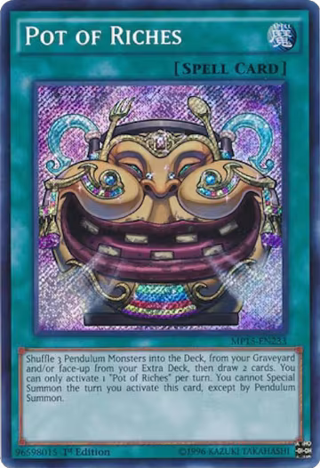 Pot of Riches (MP15-EN233), 2015 Mega-Tins Mega Pack — Yu-Gi-Oh! card price