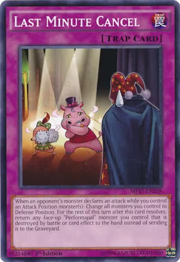Last Minute Cancel (MP15-EN238), 2015 Mega-Tins Mega Pack — Yu-Gi-Oh! card price