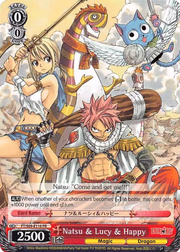 Natsu & Lucy & Happy (FT/S09-E110 PR), Fairy Tail ver.E — Weiß Schwarz card price