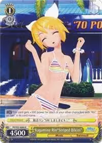 Kagamine Rin"Striped Bikini" (PD/S22-E004 R), Hatsune Miku -Project DIVA- f — Weiß Schwarz card price