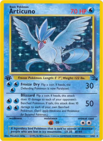 Articuno (2) (02/62) — card price