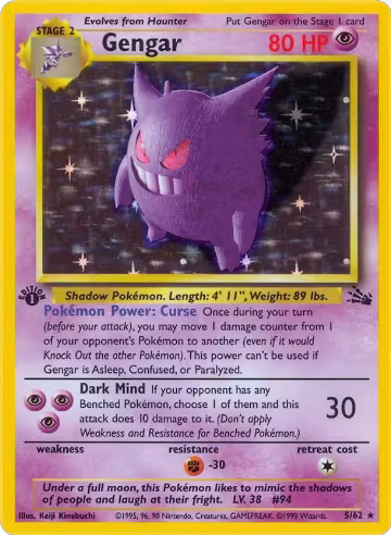 Gengar (5) (05/62) — card price