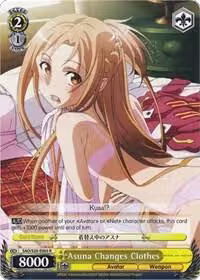 Asuna Changes Clothes (SAO/S20-E005 R), Sword Art Online — Weiß Schwarz card price