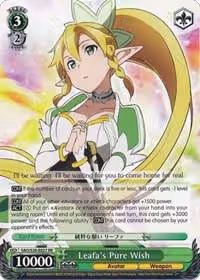 Leafa's Pure Wish (SAO/S20-E027 RR), Sword Art Online — Weiß Schwarz card price