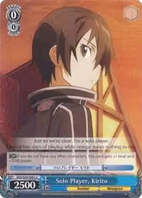 Solo Player, Kirito (SAO/S20-E083 U), Sword Art Online — Weiß Schwarz card price