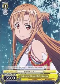 Fair and Beautiful, Asuna (SAO/S20-PE01 PR), Sword Art Online — Weiß Schwarz card price