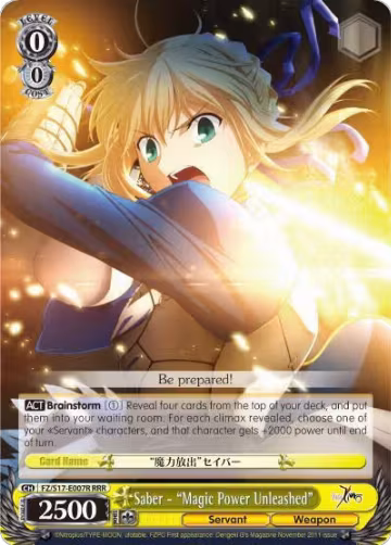 Saber - "Magic Power Unleashed" (RRR) (FZ/S17-E007R RRR) — card price