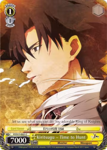 Kiritsugu - Time to Hunt (FZ/S17-E021 C), Fate/Zero — Weiß Schwarz card price