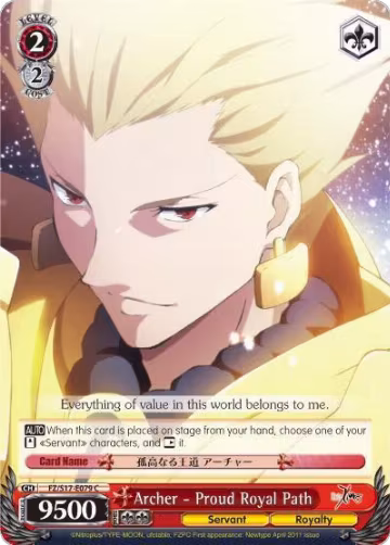 Archer - Proud Royal Path (FZ/S17-E079 C), Fate/Zero — Weiß Schwarz card price