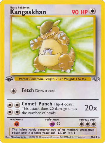 Kangaskhan (21) (21/64), Jungle — Pokémon card price