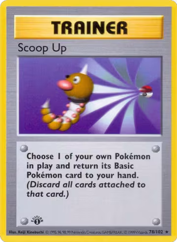 Scoop Up (078/102), Base Set (Shadowless) — Pokémon card price