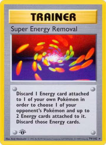 Super Energy Removal (079/102), Base Set (Shadowless) — Pokémon card price