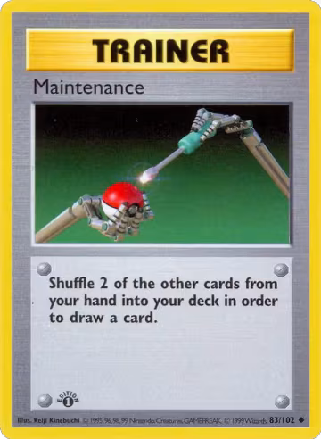 Maintenance (083/102), Base Set (Shadowless) — Pokémon card price